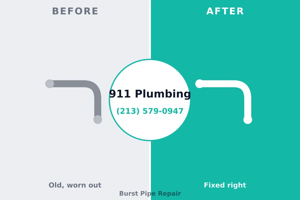 Before and after: plumbing repair Hummelstown, PA